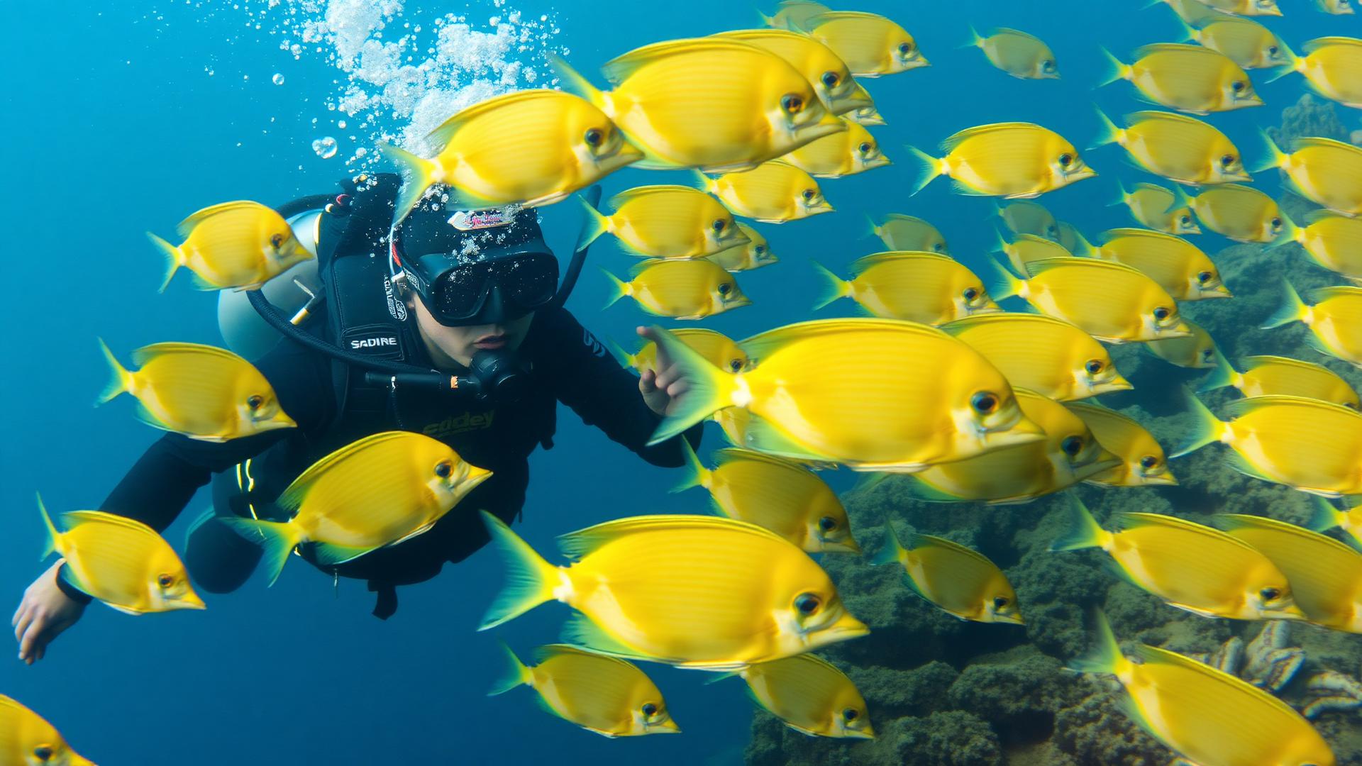 Diver in the Red Sea